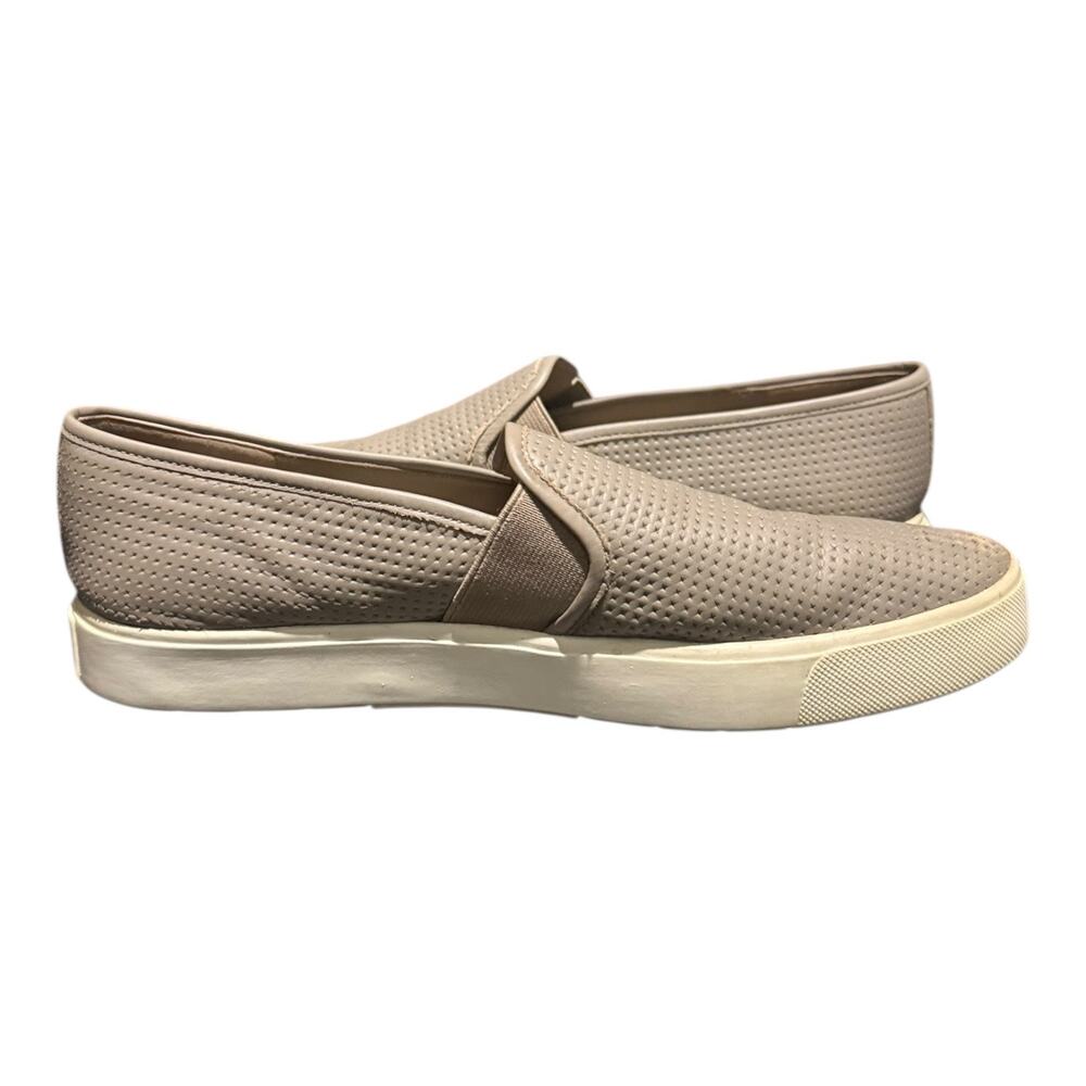 Vince Women's Gray Blair Perforated Leather Slip-On Sneaker Shoes Size 8.5 M - Picture 8 of 9